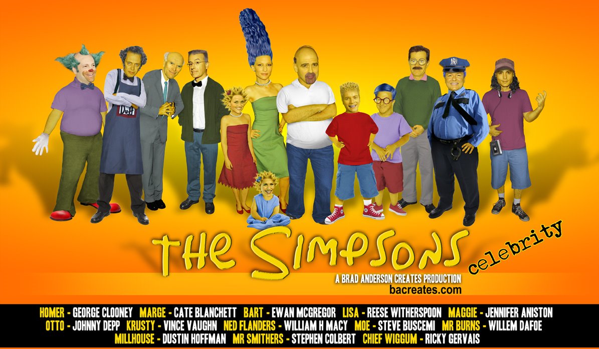 los SIMPSONS por CELEBRIDADES Simpsons Celebrity