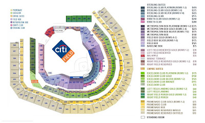 Citi Field Detailed Seating Chart Seat Numbers