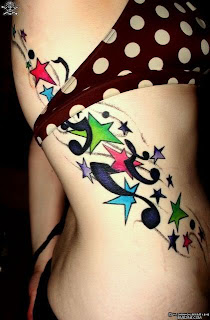 real tattoo hot girl body art