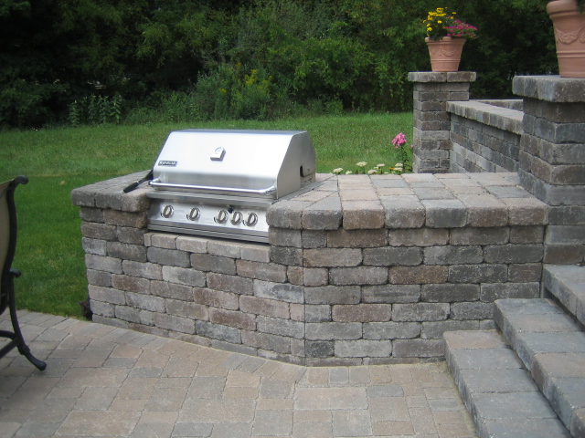pavers grill brick paver patio retaining sealing tumbled structure arbor scratches remove seal
