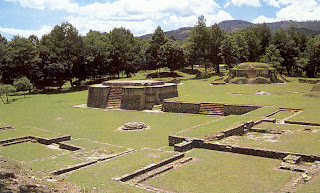 Temple Square of pre-Columbian Mayan site Iximche