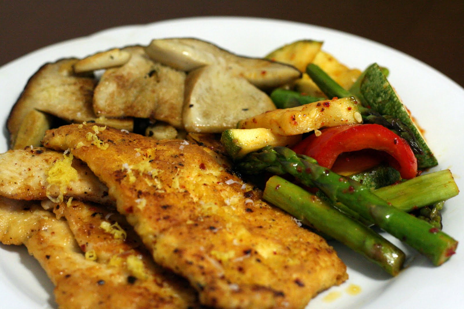 Doof Backwards! Parmesan Crusted Chicken with Porcini and Seasonal