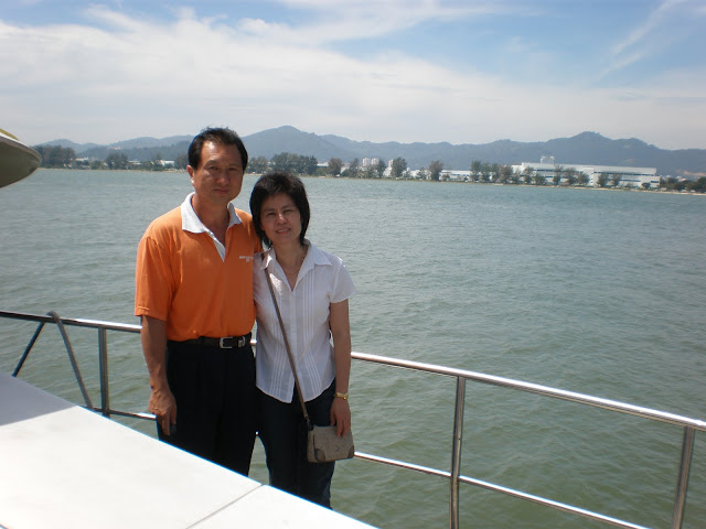 My husband and i in Penang.