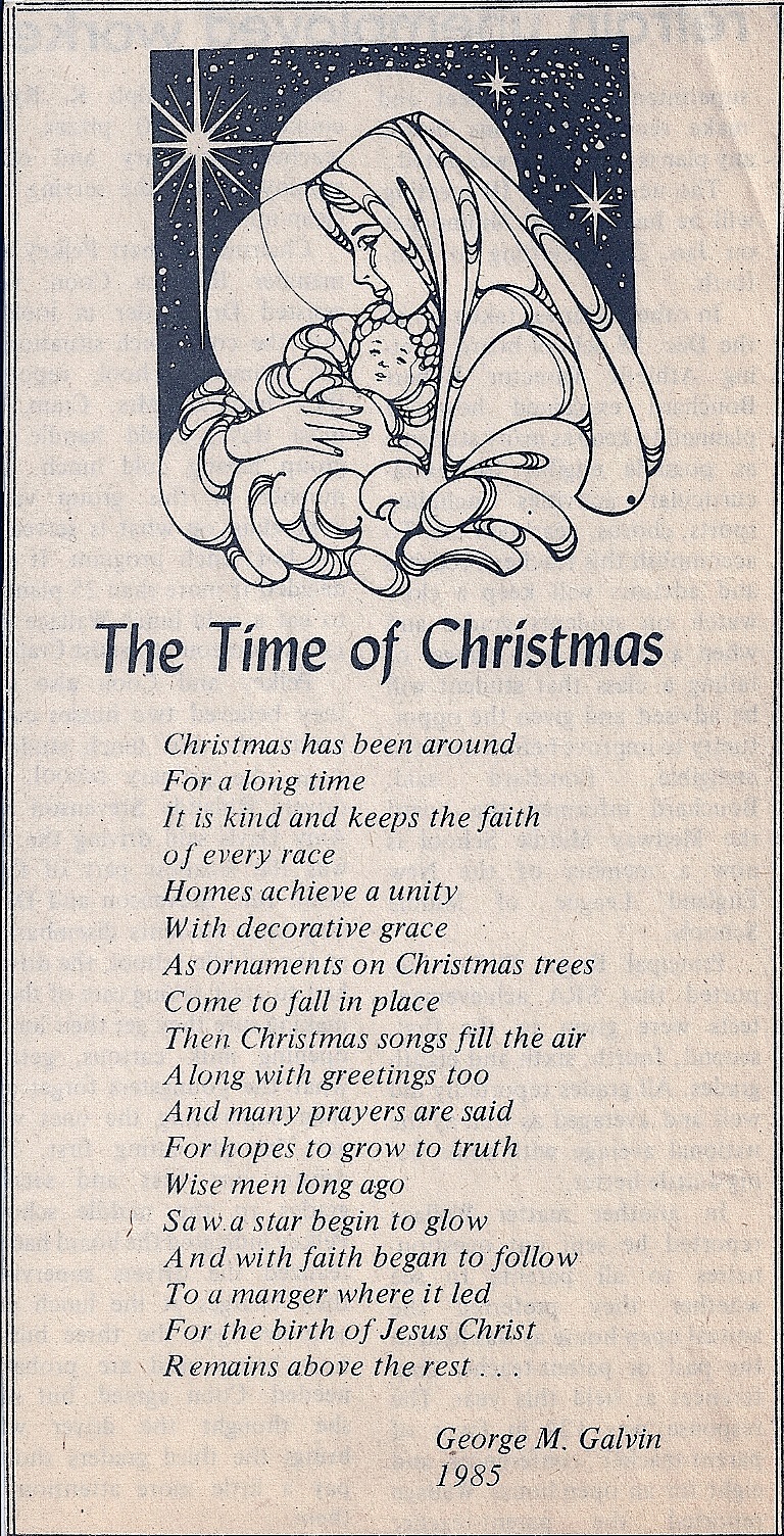 More Christmas Poems by quot;Big Gquot; Ghost of the Woods More Christmas Poems by quot;Big Gquot; Ghost of the Woods