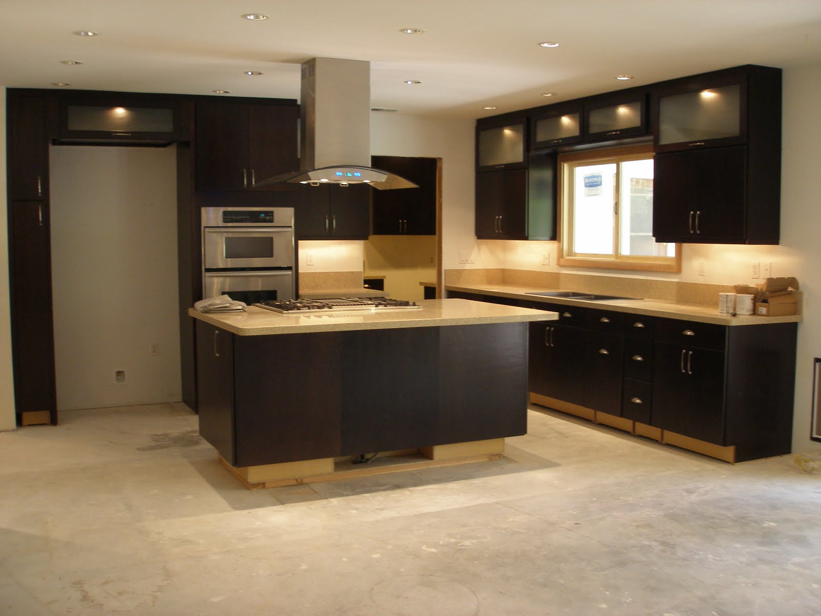 Natural hickory kitchen cabinets Kitchen Under Construction
