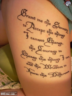 Tattoos using letter and script designs became popular in the past with 