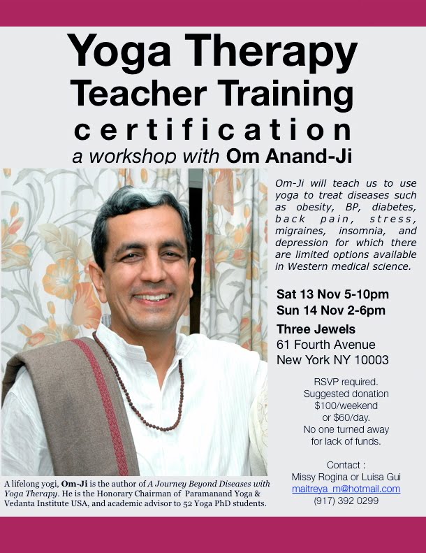 The Three Jewels Yoga Therapy Teacher Training Workshop