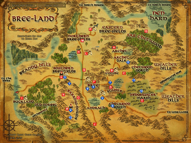 Bree-land Map LOTRO