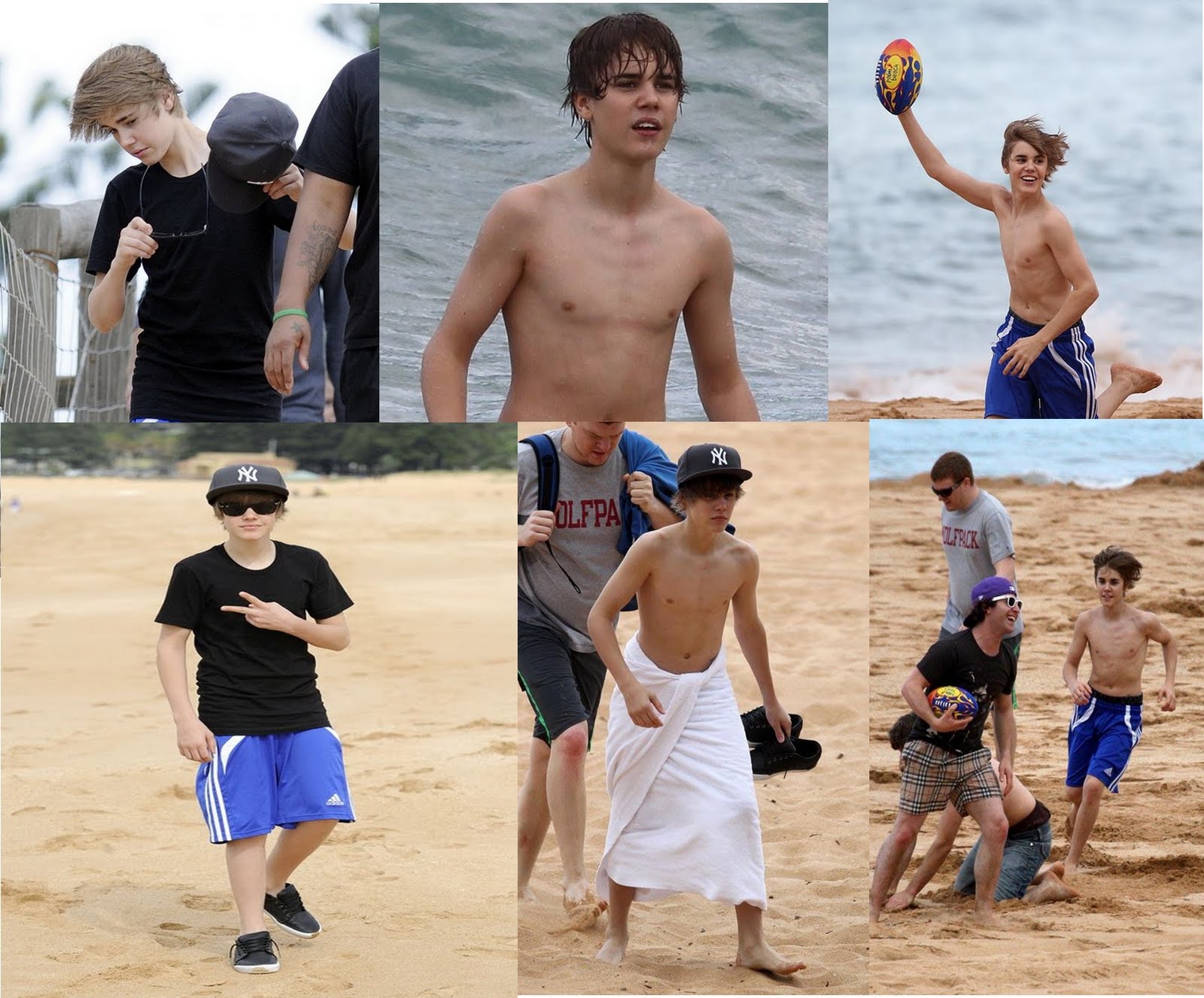 JUSTIN BIEBER MOSTRA O CORPO NA PRAIA