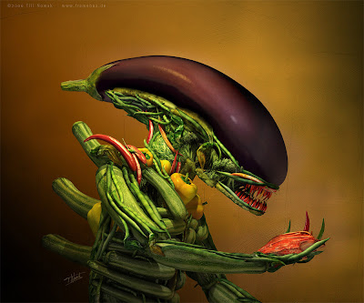 Modelagem gráfica de um Alien a partir de legumes