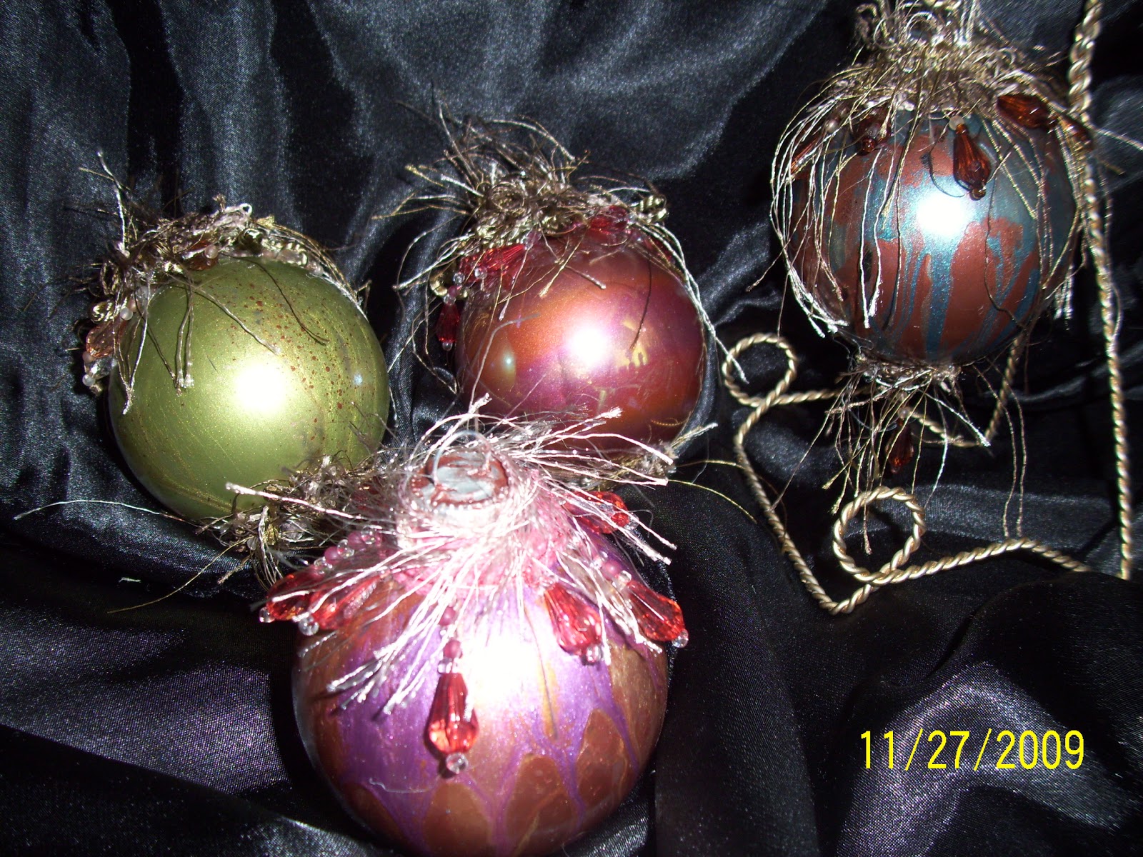 Where Your Treasure Is Painted Glass Christmas Bulbs
