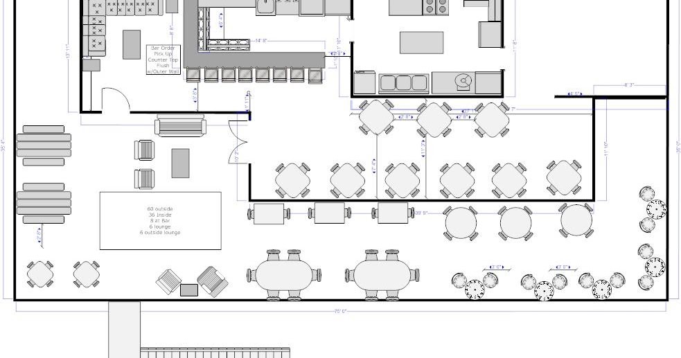 Monkey Face, LLC Roof Top Restaurant Floor Plan RENTED