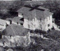 House with cross on its roof on Faculty Lane in Seward, Nebraska. The image was scanned from an old photograph that belongs to Steve Sylwester.