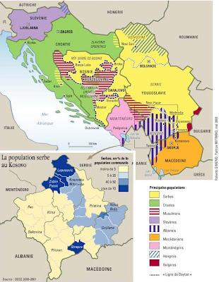 carte yougoslavie 1999