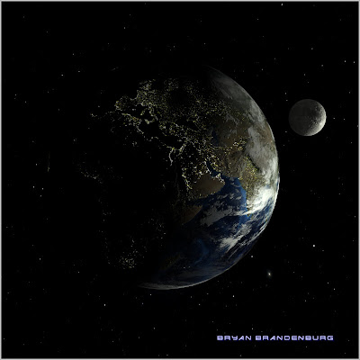 globe terrestre la nuit