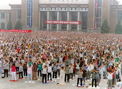respiration contrôlée des Falun Gong manif Falungong