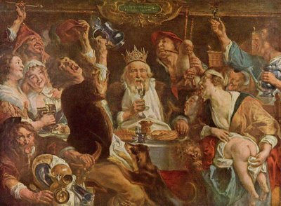 toile de maître, le roi boit