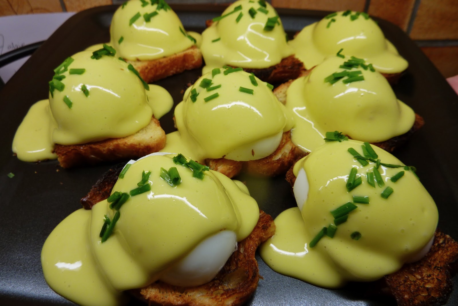 Individual Oeufs Mayonnaise on little toasts