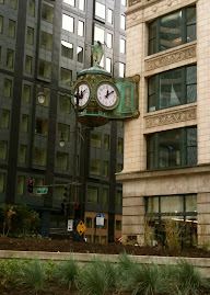 Old clock downtown Chicago