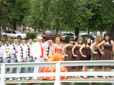  orange wedding dress argyle or cowboy hats all in one place