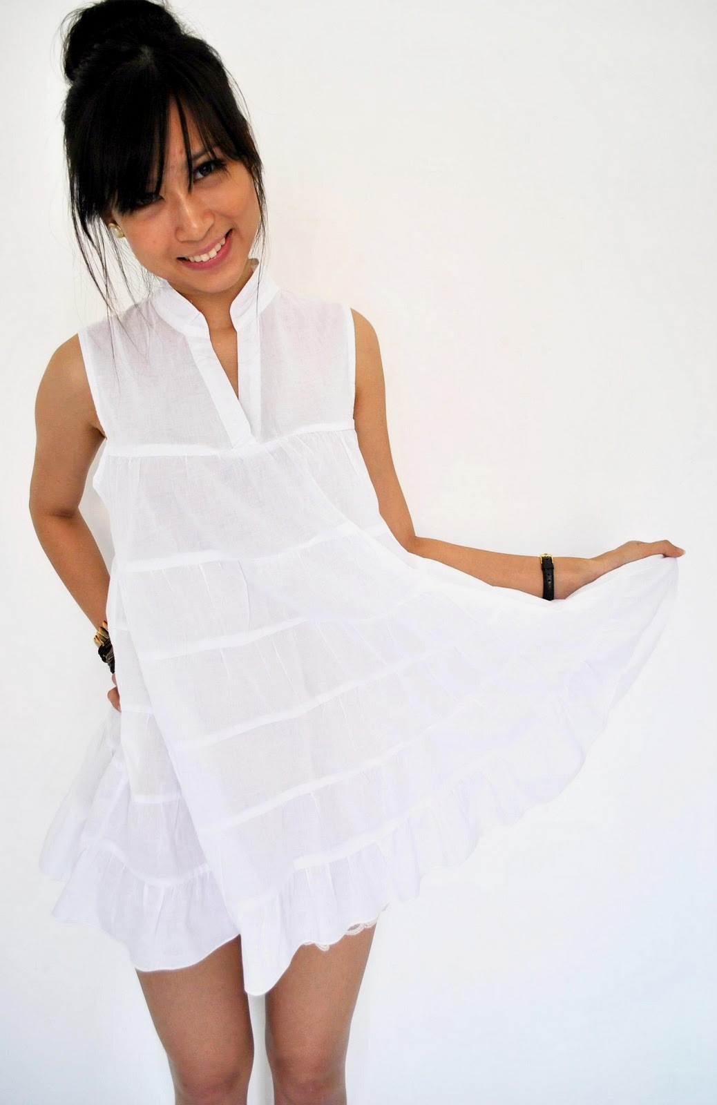 Queen La Moss Cotton Babydoll Mini Dress