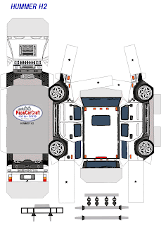 Sp Papel Modelismo Papercraft Hummer H2