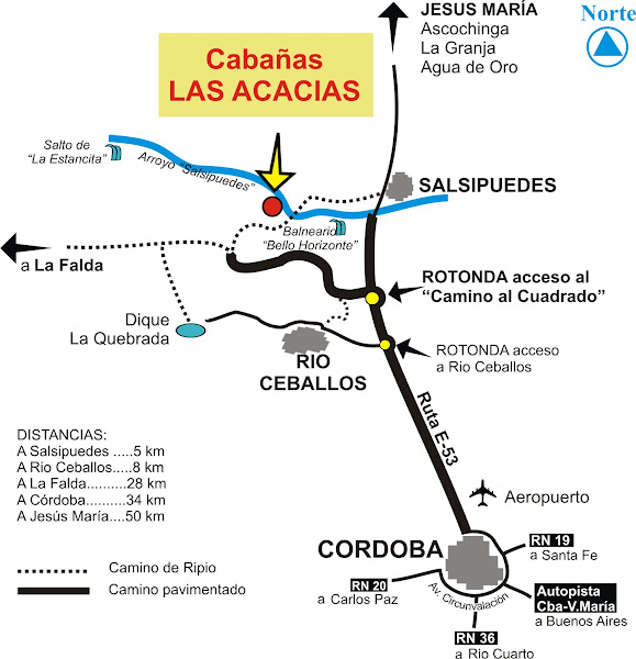 UBICACION: "Salsipuedes". Sierras de Córdoba