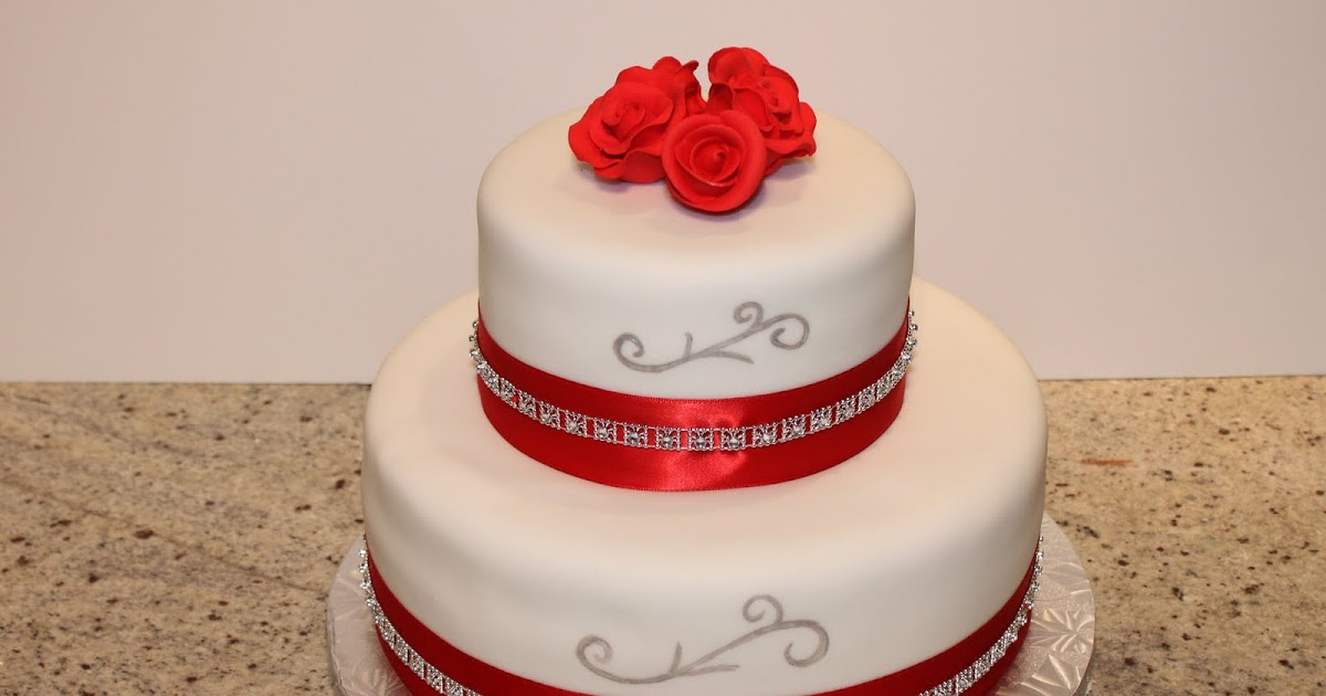 Whimsical by Design: Frida s Red & Rhinestones Birthday Cake