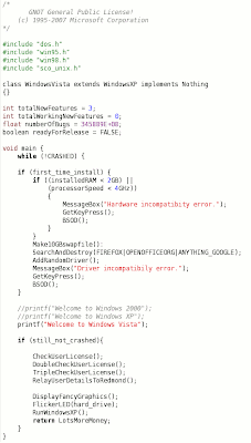 Linux Blog Frammento Codice Windoz Vista