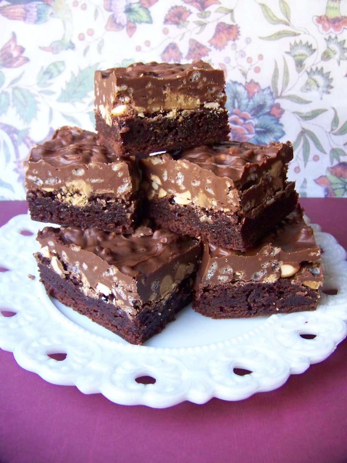 Indecisive Baker Peanut Butter Krispy Brownie Bars
