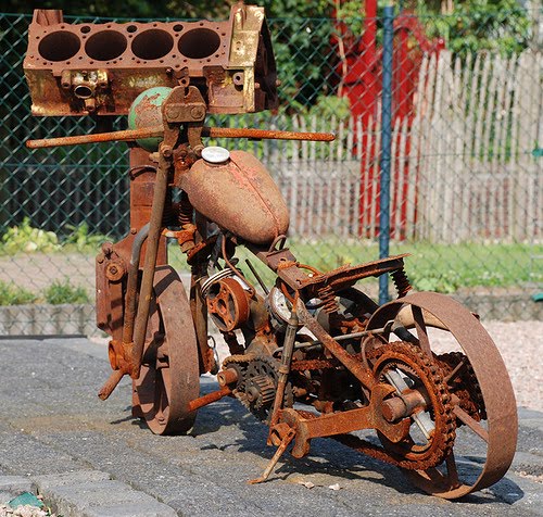rusty motorcycle