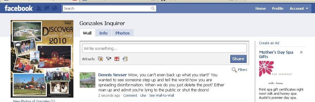 Gonzales Inquirer posted a