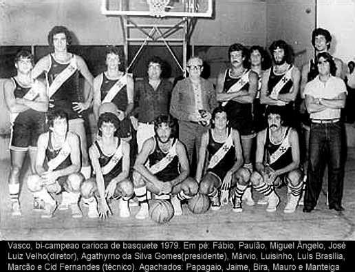 VASCO,CONQUISTA BICAMPEONATO CARIOCA DE BASQUETE EM 1979.