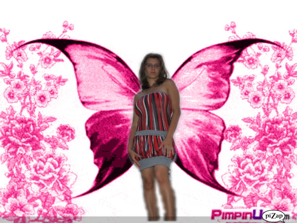 Intotdeauna mi-am dorit sa fiu un fluturas roz asa ca m-am editat si sunt  Your Butterfly Pink