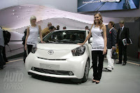 Toyota iQ in sexy company at Paris Motorshow