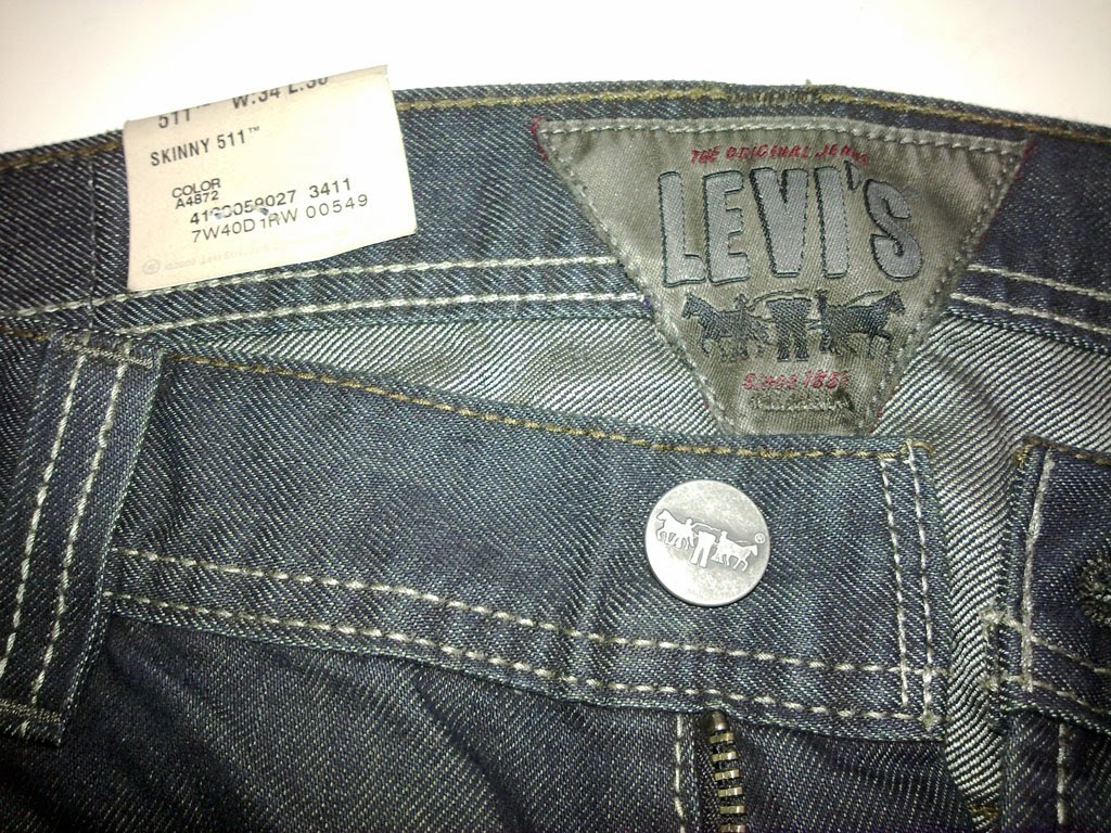 SuperCheapJeans: LEVI'SÂ® 511â¢ SKINNY BUTTON BACK - Slicker - Size:W34 L30