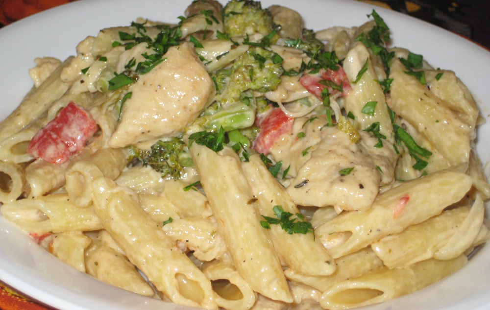 Dinner and a Movie Chicken Penne Alfredo Made Easy