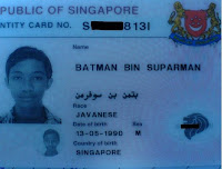 batman bin superman ID card