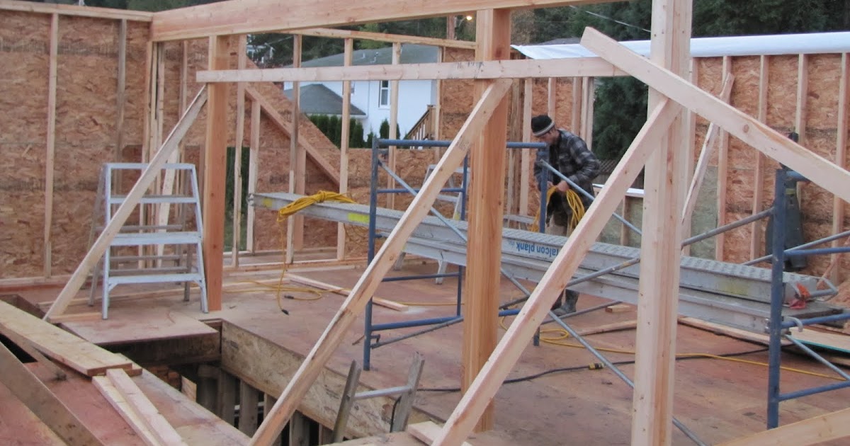 carl's house glulam posts & beam