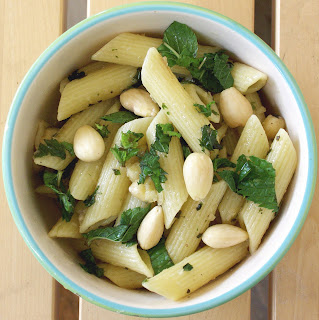 penne alla menta e mandorle