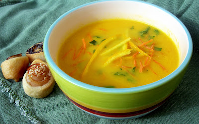 zuppa di caote all'arancia