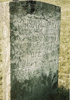 Tombstone of Achsah Davis Mt. Pleasant Cemetery Pulaski Co., Kentucky