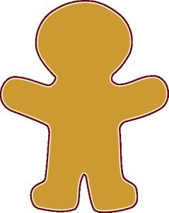 Gingerbread Man clip art www.clipartandcrafts.com