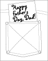 Dads jeans pocket coloring picture for Fathers Day craft