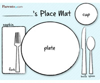 Simply Montessori Montessori Materials For One Dollar Bead Stringing And Setting The Table Work Montessori Placemat Template