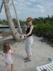 Jenny and Rebecca at  the tiny Banana Bay Beach