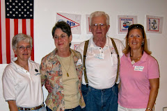 Treas., Punk, Sec., Bette, VP Fred and Her Honor, Madame Pres., Wilma, the new officers of the GHTA