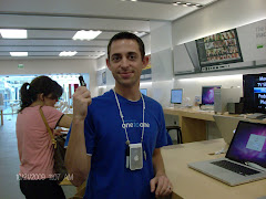 Jarrett, my Apple Guru with his thumb drive named  "Brain" on which he saves everything