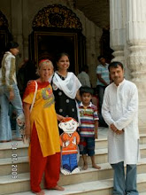family in temple
