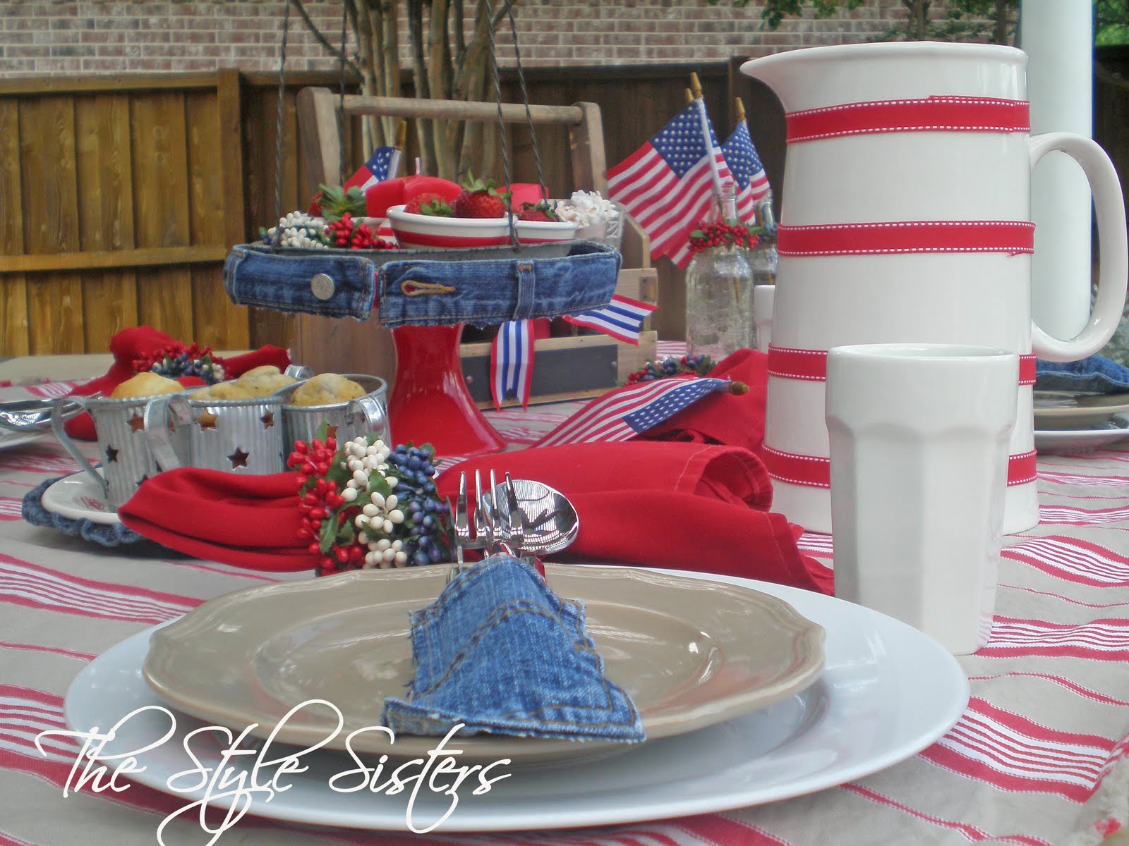 Denim Silverware Holders Karins Kottage